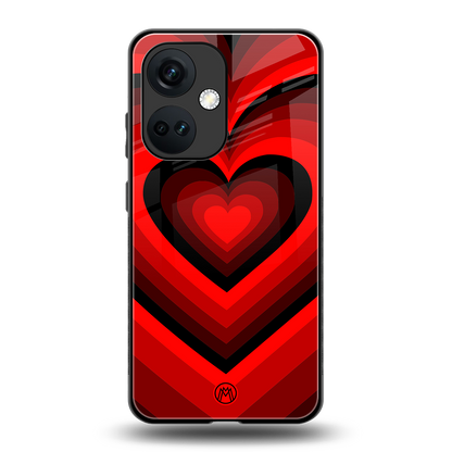 y2k red hearts wine edition back phone cover | glass case for oneplus nord ce 3