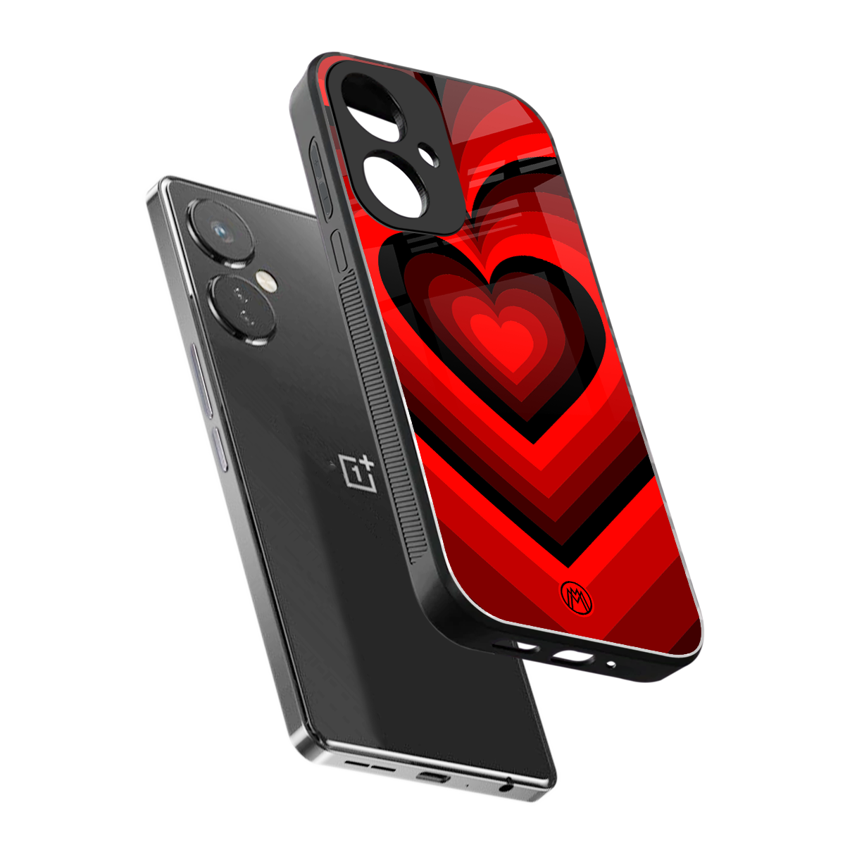 y2k red hearts wine edition back phone cover | glass case for oneplus nord ce 3