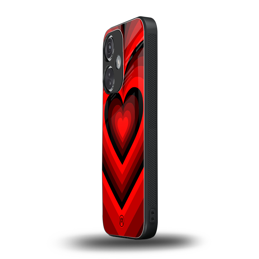 y2k red hearts wine edition back phone cover | glass case for oneplus nord ce 3