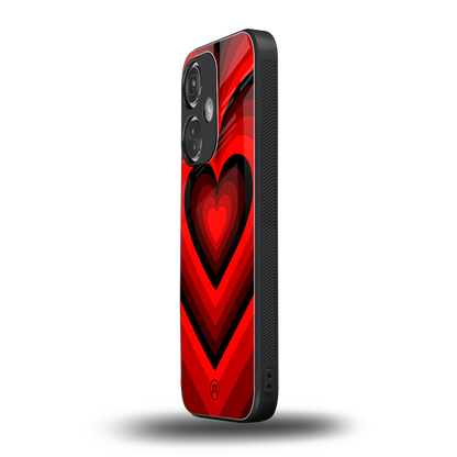 y2k red hearts wine edition back phone cover | glass case for oneplus nord ce 3