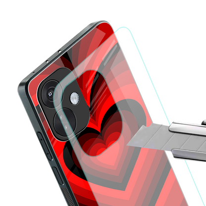 y2k red hearts wine edition back phone cover | glass case for oneplus nord ce 3