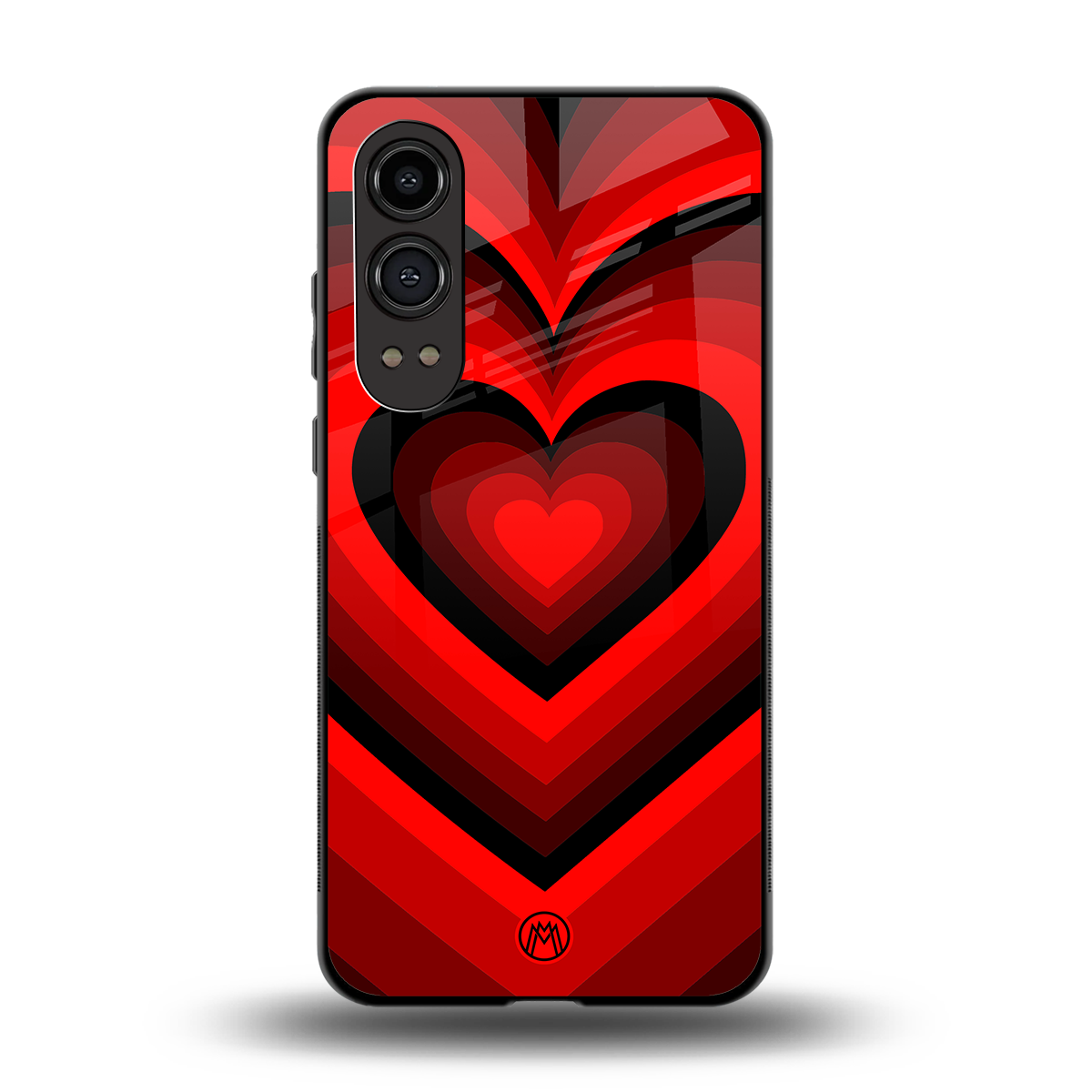 y2k red hearts wine edition back phone cover | glass case for oneplus nord ce 4 lite