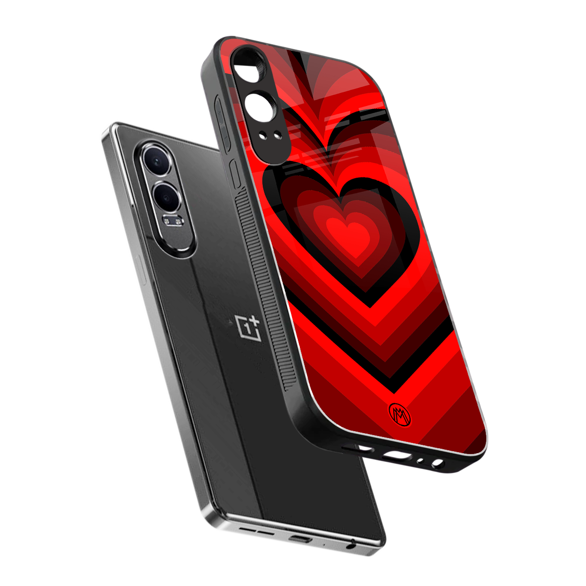 y2k red hearts wine edition back phone cover | glass case for oneplus nord ce 4 lite