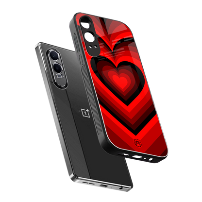 y2k red hearts wine edition back phone cover | glass case for oneplus nord ce 4 lite