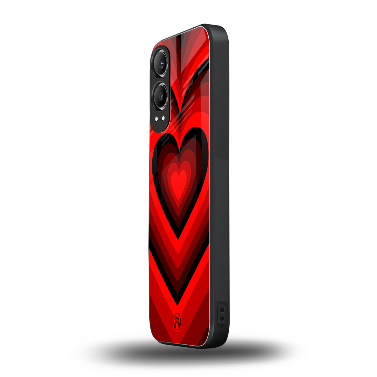 y2k red hearts wine edition back phone cover | glass case for oneplus nord ce 4 lite