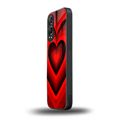 y2k red hearts wine edition back phone cover | glass case for oneplus nord ce 4 lite