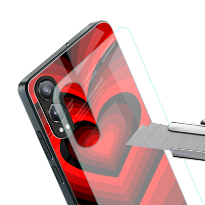 y2k red hearts wine edition back phone cover | glass case for oneplus nord ce 4 lite