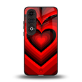 y2k red hearts wine edition back phone cover | glass case for oneplus nord ce 4