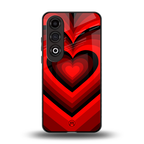 y2k red hearts wine edition back phone cover | glass case for oneplus nord ce 4