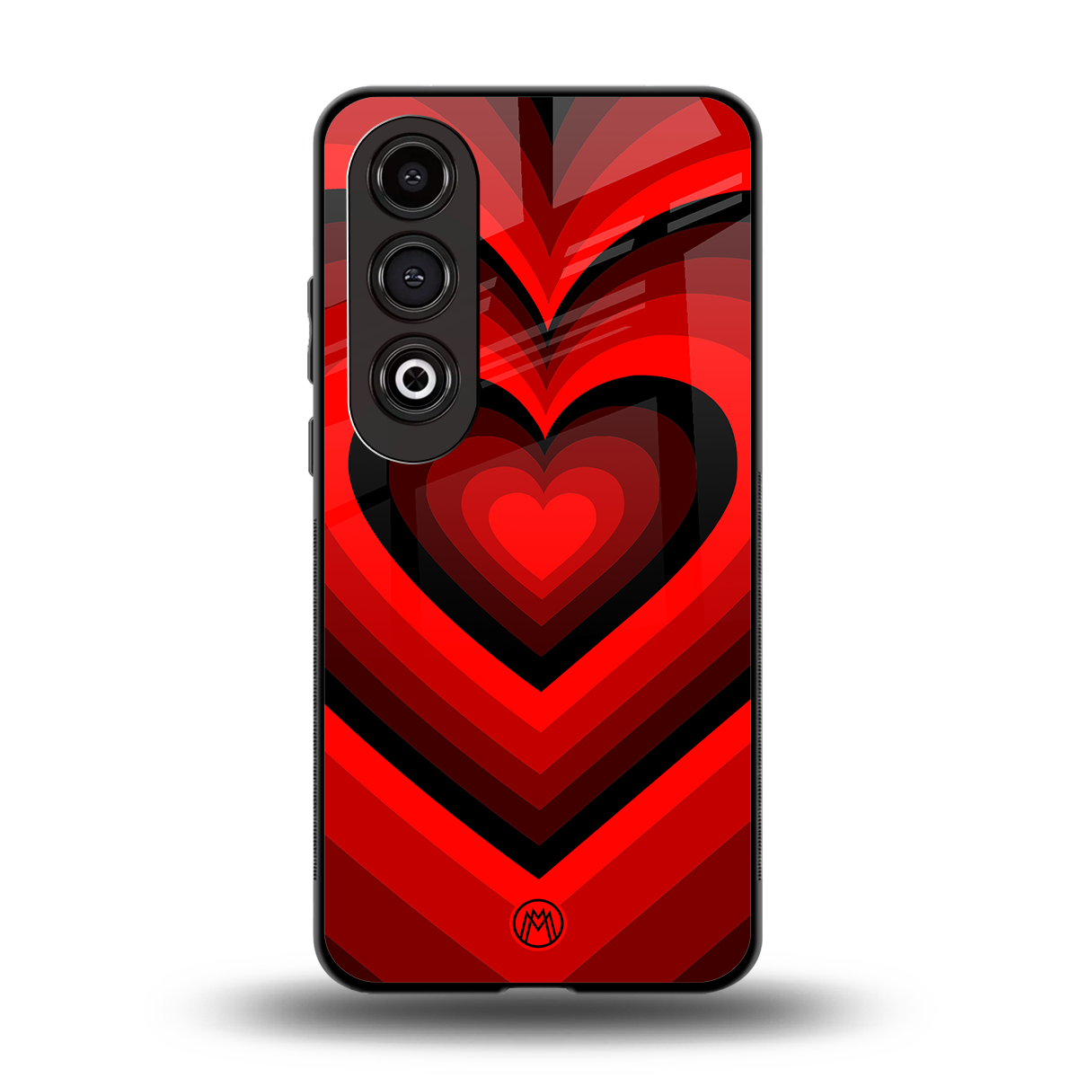 y2k red hearts wine edition back phone cover | glass case for oneplus nord ce 4
