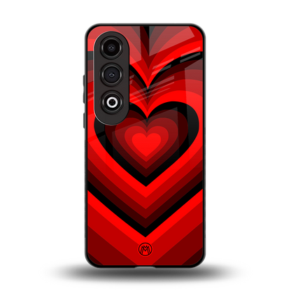 y2k red hearts wine edition back phone cover | glass case for oneplus nord ce 4