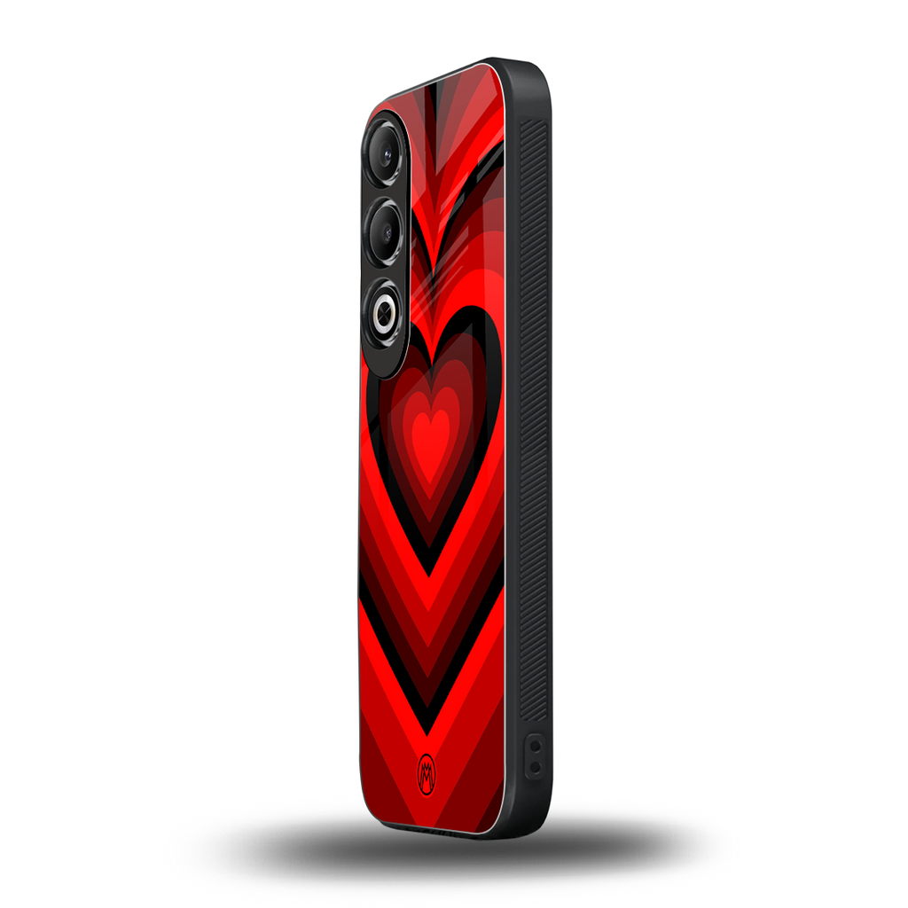 y2k red hearts wine edition back phone cover | glass case for oneplus nord ce 4
