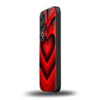 y2k red hearts wine edition back phone cover | glass case for oneplus nord ce 4