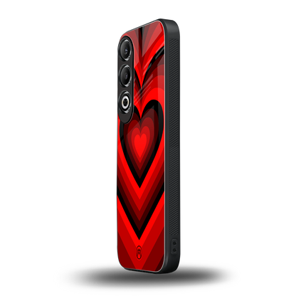 y2k red hearts wine edition back phone cover | glass case for oneplus nord ce 4