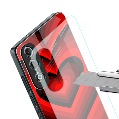 y2k red hearts wine edition back phone cover | glass case for oneplus nord ce 4
