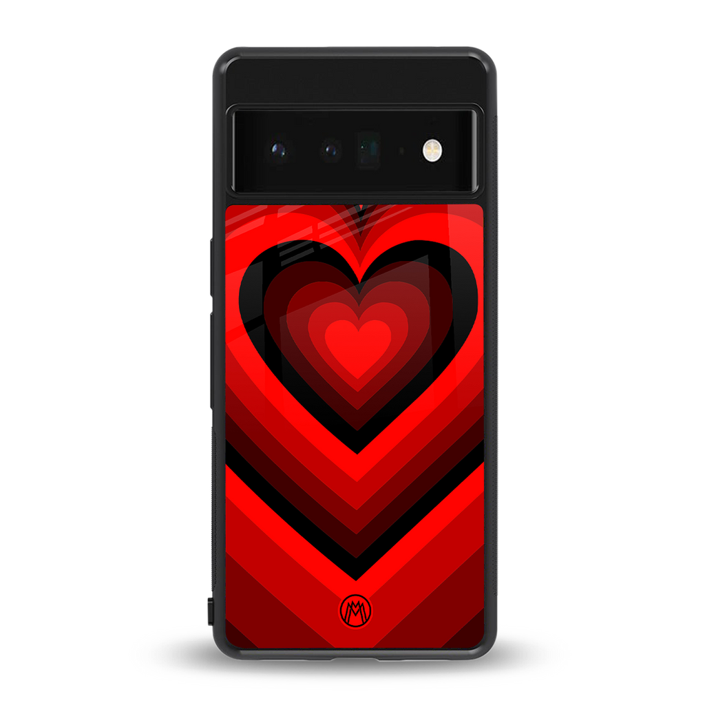 y2k red hearts wine edition back phone cover | glass case for google pixel 6 pro