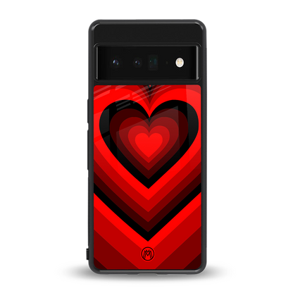 y2k red hearts wine edition back phone cover | glass case for google pixel 6 pro