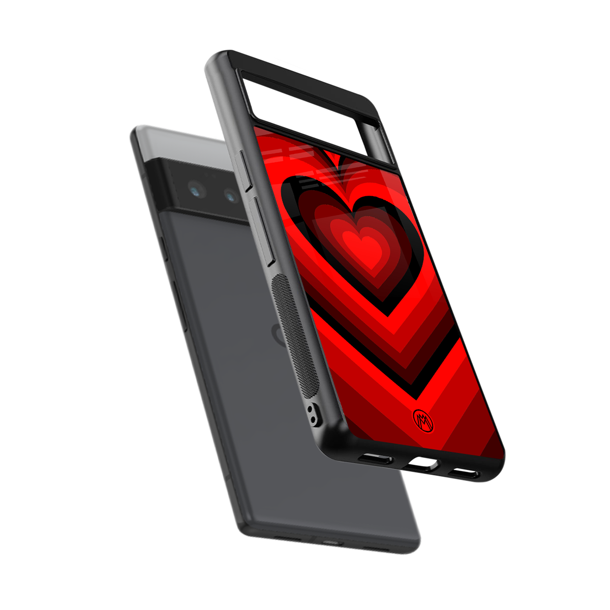 y2k red hearts wine edition back phone cover | glass case for google pixel 6 pro