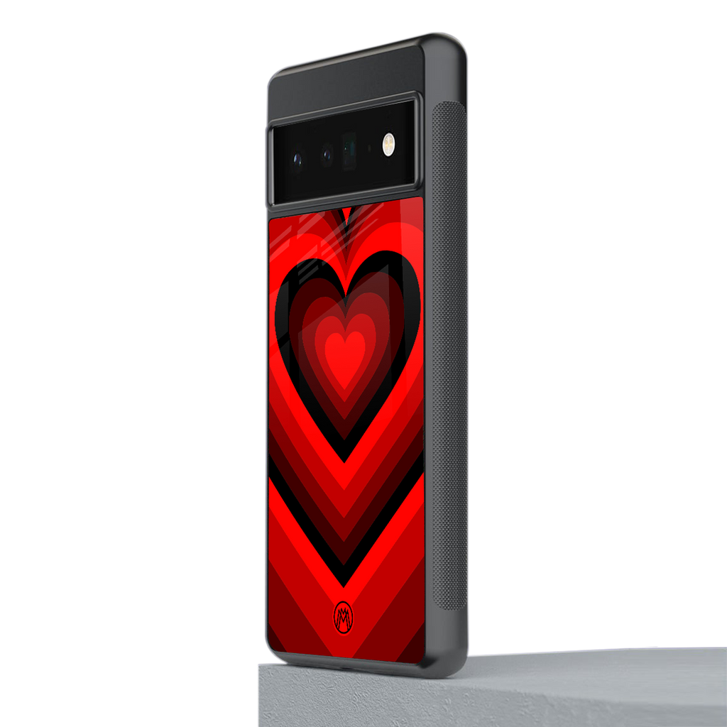 y2k red hearts wine edition back phone cover | glass case for google pixel 6 pro