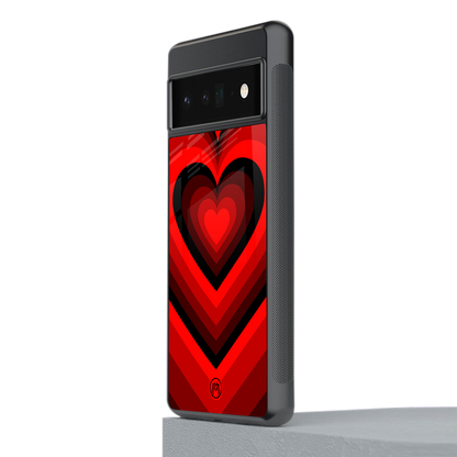 y2k red hearts wine edition back phone cover | glass case for google pixel 6 pro