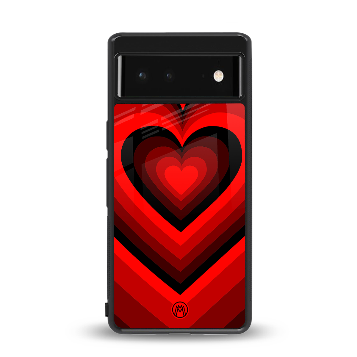 y2k red hearts wine edition back phone cover | glass case for google pixel 6