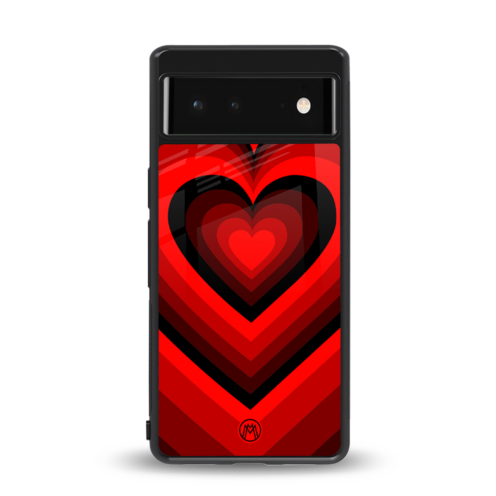y2k red hearts wine edition back phone cover | glass case for Google Pixel 6A