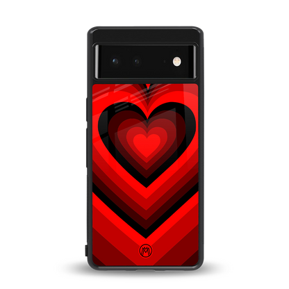 y2k red hearts wine edition back phone cover | glass case for Google Pixel 6A