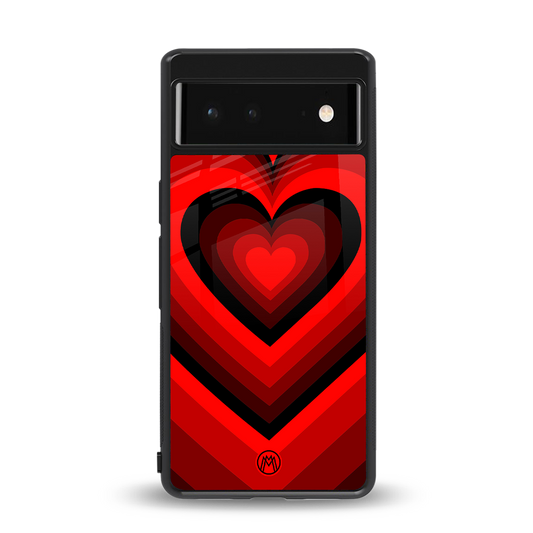 y2k red hearts wine edition back phone cover | glass case for Google Pixel 6A