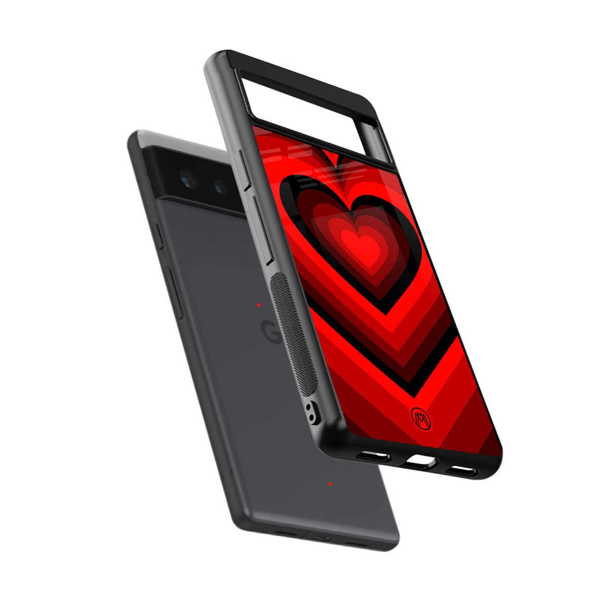 y2k red hearts wine edition back phone cover | glass case for Google Pixel 6A