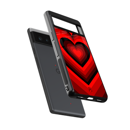 y2k red hearts wine edition back phone cover | glass case for Google Pixel 6A