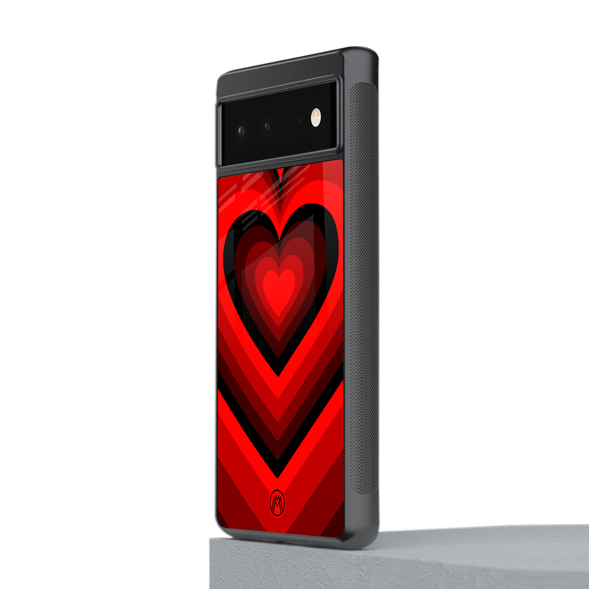y2k red hearts wine edition back phone cover | glass case for google pixel 6