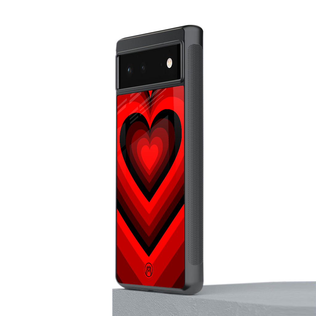 y2k red hearts wine edition back phone cover | glass case for Google Pixel 6A