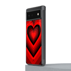 y2k red hearts wine edition back phone cover | glass case for Google Pixel 6A
