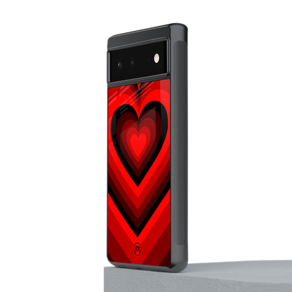 y2k red hearts wine edition back phone cover | glass case for Google Pixel 6A