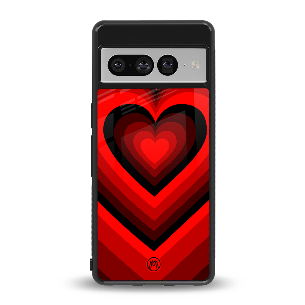y2k red hearts wine edition back phone cover | glass case for google pixel 7 pro