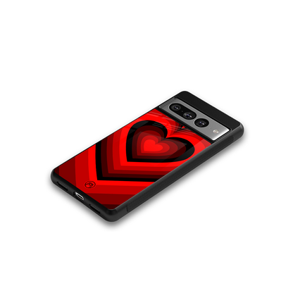 y2k red hearts wine edition back phone cover | glass case for google pixel 7 pro