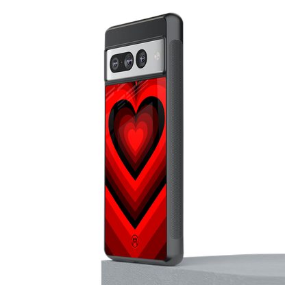 y2k red hearts wine edition back phone cover | glass case for google pixel 7 pro