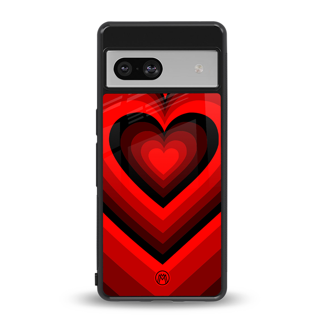y2k red hearts wine edition back phone cover | glass case for Google Pixel 7