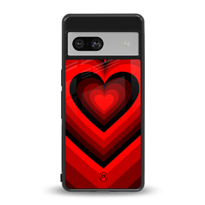 y2k red hearts wine edition back phone cover | glass case for Google Pixel 7