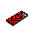 y2k red hearts wine edition back phone cover | glass case for Google Pixel 7
