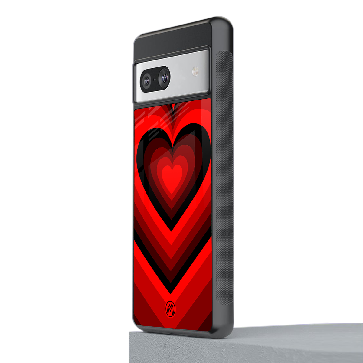 y2k red hearts wine edition back phone cover | glass case for Google Pixel 7
