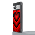 y2k red hearts wine edition back phone cover | glass case for Google Pixel 7A
