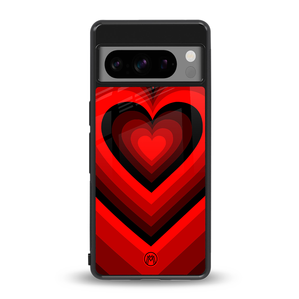 y2k red hearts wine edition back phone cover | glass case for google pixel 8 pro