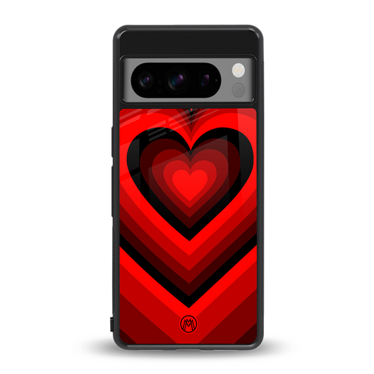 y2k red hearts wine edition back phone cover | glass case for google pixel 8 pro