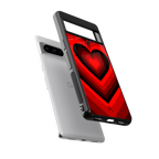 y2k red hearts wine edition back phone cover | glass case for google pixel 8 pro