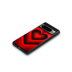 y2k red hearts wine edition back phone cover | glass case for google pixel 8 pro