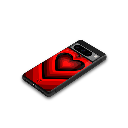 y2k red hearts wine edition back phone cover | glass case for google pixel 8 pro