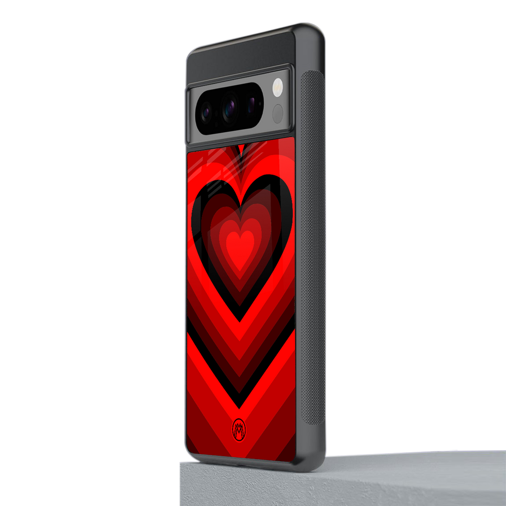 y2k red hearts wine edition back phone cover | glass case for google pixel 8 pro
