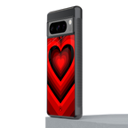 y2k red hearts wine edition back phone cover | glass case for google pixel 8 pro