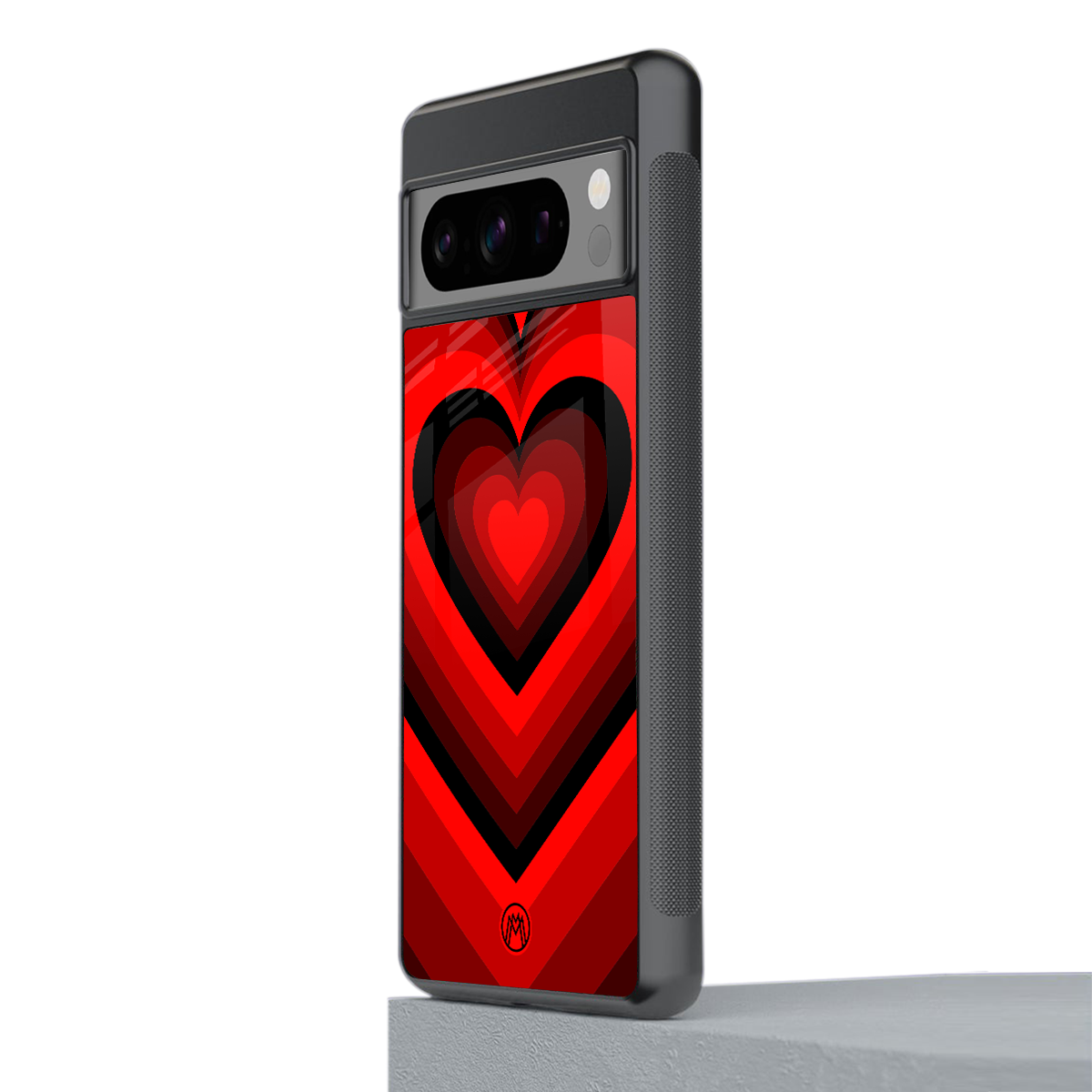 y2k red hearts wine edition back phone cover | glass case for google pixel 8 pro